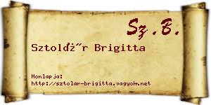Sztolár Brigitta névjegykártya