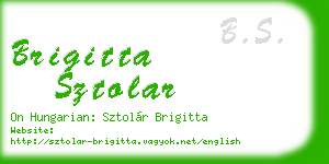 brigitta sztolar business card